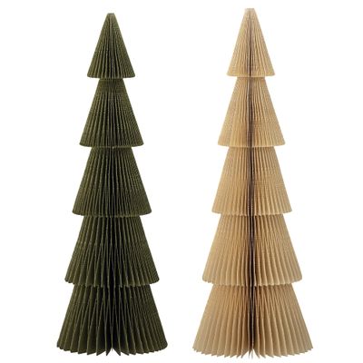 Bloomingville Milan Decorative Tree, Paper, Green, Diameter 11 x Height 30.5 cm