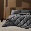 Airluck Feather Down Comforter Twin Size,Fluffy Winter Bedding Comforters with 100% Utral Soft Cotton Cover,White Heavyweight Duvet Insert-8 Tabs(68"x90") view 2