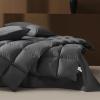 Airluck Feather Down Comforter Twin Size,Fluffy Winter Bedding Comforters with 100% Utral Soft Cotton Cover,White Heavyweight Duvet Insert-8 Tabs(68"x90") view 3