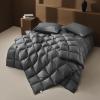 Airluck Feather Down Comforter Twin Size,Fluffy Winter Bedding Comforters with 100% Utral Soft Cotton Cover,White Heavyweight Duvet Insert-8 Tabs(68"x90") view 4
