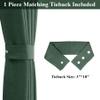 Frelement Pinch Pleated Drapery Panel with Tiebacks 100% Blackout Drapes Solid Color Linen Curtains Drapes Thermal Insulated Drapery for Living Room Bedroom, 84" W x 84" L, 1 Panel, Peacock view 3