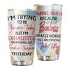 MEDROC Awesome Miracle Worker Travel Nurse Tumbler Stainless Steel 20oz, Funny Gifts Bulks For Office Women Men Work Friends Coworker, Driking Coffee Cup For Birthday Christmas view 1