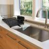 Alipis Dish Drying Rack Organizer for Kitchen Countertop Multifunctional Bowl Cutlery Holder Design Space-Saving Kitchen Sink Drainer view 3