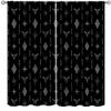 SENRUEGT Aztec Tribal Print Window Curtain,Bohemian Bull Skull Vintage Aztec Ethnic Tribal Patterns,Bedroom Living Room Window Drapes 63x72in view 1