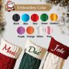CRSTAFU Christmas Stockings, Custom Name Family Christmas Stockings, 18 inch Large Mix Color Knitted Xmas Stocking view 3