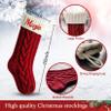 CRSTAFU Christmas Stockings, Custom Name Family Christmas Stockings, 18 inch Large Mix Color Knitted Xmas Stocking view 4