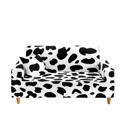 Hixingo Stretch Sofa Covers Cow Pattern Couch Cover Spandex Sofa Slipcovers, Washable Armchair Cover Non-Slip Couch Covers Loveseat Covers Sofa Cover (Small (35"-55"),Black White 1)