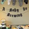 Gothic A Baby Is Brewing Banner - Beer Baby Shower Theme Decoration,Old English Baby Announcement Banner, Pregnancy Announcement,Gender Neutral Baby Shower Ideas (brewing baby gothic) view 3