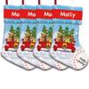 MALIHONG Personalized 4 Pack Merry Christmas Funny Golden Retriever Dog Christmas Stocking Christmas Tree Red Truck Snowflake Holiday Decor Xmas Stocking Custom Name Festive Christmas Dcor 14.4" view 1