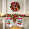 MALIHONG Personalized 4 Pack Merry Christmas Funny Golden Retriever Dog Christmas Stocking Christmas Tree Red Truck Snowflake Holiday Decor Xmas Stocking Custom Name Festive Christmas Dcor 14.4" view 3