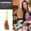 Kichvoe 2pcs Pot Scrubbing Brush Dish Cleaning Tool Wood Handle and Stiff Bristles for Kitchen Cleaning Suitable for Pots Pans and Sinks view 4