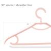 MAXHID Pack of 10 Wide Non-Marking Plastic Hangers -360 Swivel Hook - Multifunctional Clothes Hanger for Coats, Suits, Pants and Jackets,Pink view 2