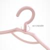 MAXHID Pack of 10 Wide Non-Marking Plastic Hangers -360 Swivel Hook - Multifunctional Clothes Hanger for Coats, Suits, Pants and Jackets,Pink view 3