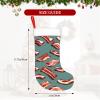 BrUgui Large Christmas Stocking, Personalized and Durable, Perfect for Holiday Decor and Gift-Giving Streaky Bacon Pattern view 2