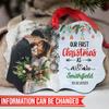 First Christmas Mr and Mrs Ornament Personalized Aluminum Ornaments Marriage Wedding Keepsake Gifts for Newlyweds Couple Xmas Tree Decorations view 2