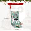 Large Christmas Stocking, Personalized and Durable, Perfect for Holiday Decor and Gift-Giving Sweet Basset Hound Florals view 2