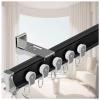 Flexible Bendable Curtain Track, Curved Wall Curtain Rail for Room Divider, Shower Curtain, RV Curtain, Bay Window (Color : Black, Size : 3.8m/12.5ft) view 1