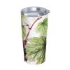 Beautiful grape leaves print 20 oz Stainless Steel Tumbler With Lid And Straw Insulated Coffee Cup Portable Travel Mug For Cold And Hot Drinks view 2