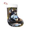 BrUgui Large Christmas Stocking, Personalized and Durable, Perfect for Holiday Decor and Gift-Giving Husky Dog view 1