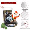 BrUgui Large Christmas Stocking, Personalized and Durable, Perfect for Holiday Decor and Gift-Giving Husky Dog view 3