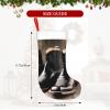 Large Christmas Stocking, Personalized and Durable, Perfect for Holiday Decor and Gift-Giving Cowboy Black Hat Western Boots view 2