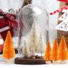 8 Pcs Fall Bottle Brush Christmas Trees,Artificial Small Mini Christmas Trees with Wood Base,Table Top Miniature Christmas Village Trees for Autumn Halloween Christmas Decoration Winter Ornaments view 3