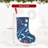BrUgui Large Christmas Stocking, Personalized and Durable, Perfect for Holiday Decor and Gift-Giving Ice Hockey Print view 2