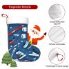 BrUgui Large Christmas Stocking, Personalized and Durable, Perfect for Holiday Decor and Gift-Giving Ice Hockey Print view 3