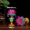 YTDJJWLS 17cm Lotus Lamp, White, Metal, Buddhist Supplies, Temple, Home, Guanyin Buddha Lamp view 2