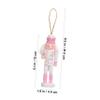Abaodam 5pcs Christmas Nutcracker Ornaments Wooden Nutcracker Soldier Hanging Decorations Christmas Pendant view 2