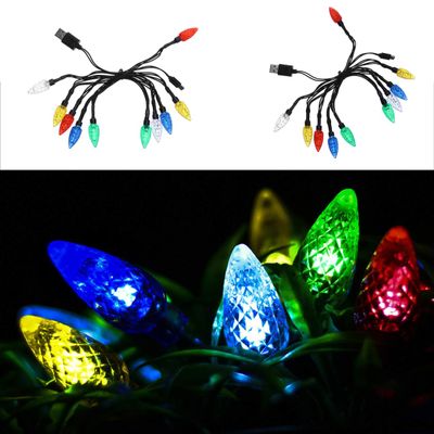 Baluue 140 Inch USB Charging Led Color Lights String Copper Wire Phone Charger Festive Fairy Lights with Charging Cable Christmas Decorations