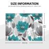 RLDOBOFE Dish Drying Mat for Kitchen Counter Non-slip Drainer Mats Teal Grey and White Floral1 Dish Drying Pad Heat Resistant Coffee Mat Absorbent Draining Mat kitchen Drying Mats 18'' x 24'' view 2