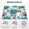 RLDOBOFE Dish Drying Mat for Kitchen Counter Non-slip Drainer Mats Teal Grey and White Floral1 Dish Drying Pad Heat Resistant Coffee Mat Absorbent Draining Mat kitchen Drying Mats 18'' x 24'' view 3