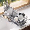 Drying Rack For Kitchen Counter, Stainless Steel Dish Rack Portable Dinnerware Drainer Organizer Kitchen Storage Tray For Kitchen RV Campers view 1