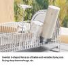 Drying Rack For Kitchen Counter, Stainless Steel Dish Rack Portable Dinnerware Drainer Organizer Kitchen Storage Tray For Kitchen RV Campers view 3