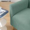 Bifaunvogel Waterproof Accent Chair Cover with Arms Stretch Jacquard Single Sofa Armchair Slipcovers Soft Couch Cover Upholstered Reading Club Chair Protector for Bedroom Office Green view 4