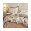 Floral Ruffle Queen Duvet Cover Set 100% Cotton With Zipper All Season Modern Fashion 4 Piece Bedding Set Simple Style 1 Duvet Covers With Zipper Fitted Sheet Pillowcases ( Color : F , Size : KING ) view 1