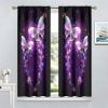 Magic Butterfly Curtains Butterflies Fantasy Sparkle and Blazing Trail and Glowing Stars Blackout Rod Pocket Curtains for Bedroom Living Room Kitchen Window Drapes 2 Panel Set 84x84in view 4