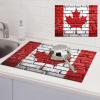 RLDOBOFE Dish Drying Mat for Kitchen Counter Non-slip Drainer Mats Canadian Flag Dish Drying Pad Heat Resistant Coffee Mat Absorbent Draining Mat kitchen Drying Mats 18'' x 24'' view 1