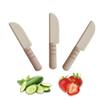 TDGBIH 3 PCS Wooden Kids Safe Cutting Knife, Children's Kitchen Tools for Cooking, Veggies, Fruits, Salad, Cake (For 2-10 Years Old) view 1
