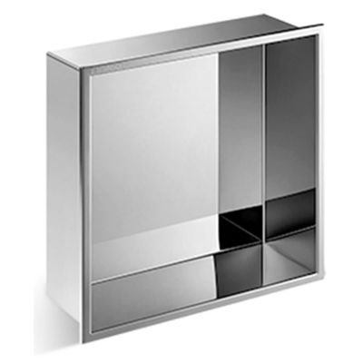 Stainless Steel Bathroom Niche, Embedded Waterproof Storage Shelves For Living Room Bedroom, Recess Shelf For Bathroom Storage/Shampoo/Toiletries ( Color : Silver , Size : 30.5x30.5x10.2cm/12x12x4.01i