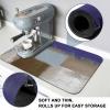 Elegant Purple Dish Drying Mat for Kitchen Counter, Absorbent Quick Dry Dish Dry Placemats, Countertop Dishes Drainer Mats Drying Pad Non Slip, Retro Brown Beige Modern Oil Painting 1 Pack, 16"x12" view 3