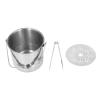 1L Insulated Stainless Steel Ice Bucket, 6 Hours Freezing Condition Ice Cube Container with Lid, Tongs, Strainer, for Cocktail Bar, Party, Chilling Wine, Champagne view 1