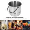 1L Insulated Stainless Steel Ice Bucket, 6 Hours Freezing Condition Ice Cube Container with Lid, Tongs, Strainer, for Cocktail Bar, Party, Chilling Wine, Champagne view 2