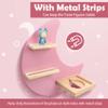 Taladad for Toniebox 2 and Toniebox 1 Tonie Shelf Wall Mounted Set of 4 (Moon and 3 Stars),Tonies Figures Tonies Storage,Magnetic Wooden Floating Shelves Compatible with Tonie Box Player Character view 4