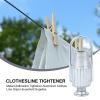 Cabilock Aluminum Clothesline Tightener Line Tensioner Ball Bearing for Laundry view 2