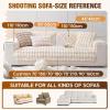 Soft Couch Cushion Covers - Cosy Plush Solid Colour Non-Slip Couch Cover - Funny Fuzzy Couch Cover - Furniture Protector Chaise Lounge Sofa Slipcover view 2