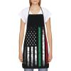 American Italian Flag Waterproof Unisex Adjustable Waterproof Apron With Pocket Chef Barber Apron view 2