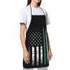 American Italian Flag Waterproof Unisex Adjustable Waterproof Apron With Pocket Chef Barber Apron view 3