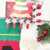 50pcs Mini Clothes Pins for Photo Holder Christmas Pins Wooden Small Clothespins for Picture Hanger Display Clips with String (Red Snow, 50 Pcs) view 4